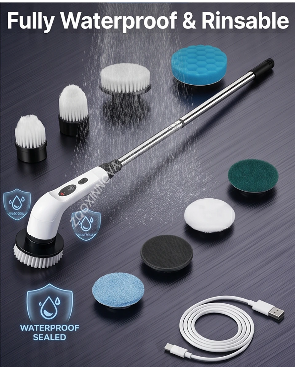 Household Cordless Spin Scrubber Kitchen Gadgets Hair Brushes Bathroom Broom Toilet Mops Electric Multipurpose Cleaning Brush Household Cordless Spin Scrubber Kitchen Gadgets Hair Brushes Bathroom Broom Toilet Mops Electric Multipurpose Cleaning Brush