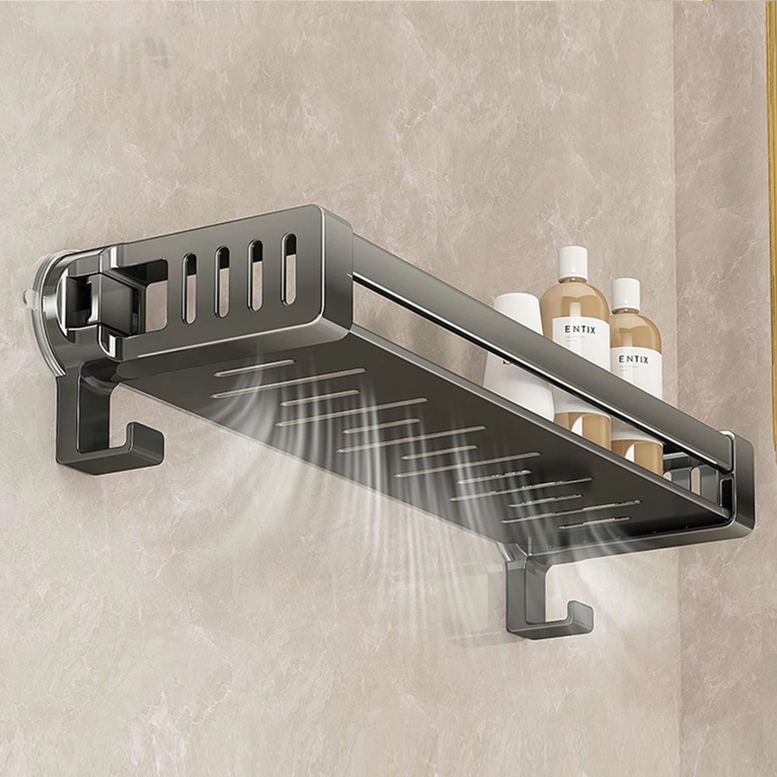 Household Suction Cup Buckle Bathroom Shower Gel Storage Basket Toilet Without Punching Washroom Wall-mounted Storage Rack Household Suction Cup Buckle Bathroom Shower Gel Storage Basket Toilet Without Punching Washroom Wall-mounted Storage Rack