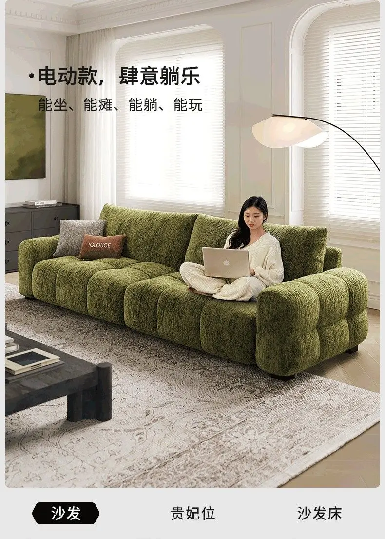 Italian Armrest Electric Sofa Fabric Design Luxury Apartments Lazy Living Room Sofas Luxury 3 Seater Divano Moderno Furniture