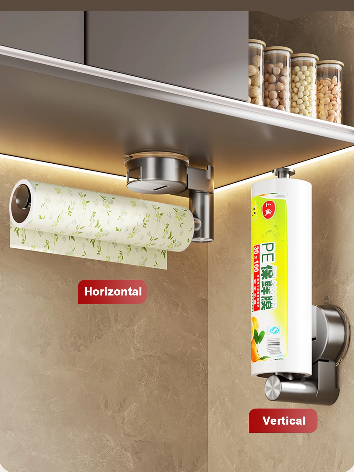 Suction Cup Tissue Hanger Kitchen Paper Towel Holder Toilet Roll Paper Dispenser Cabinet Storage Napkin Rack Bathroom Accessory