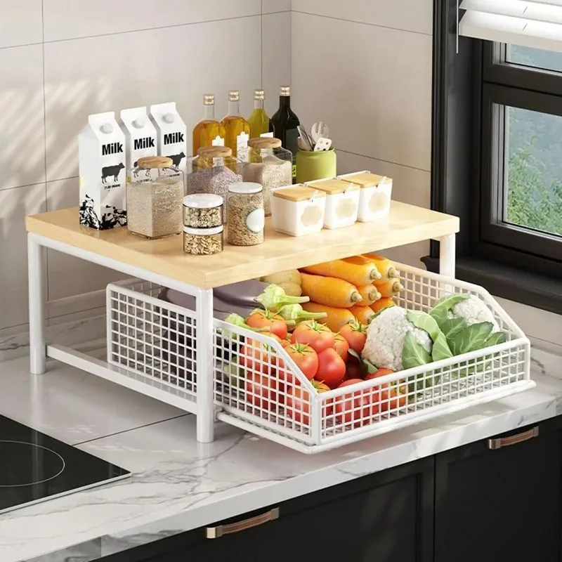 Kitchen Shelf Microwave Rack Storage Space-saving Household Organizer Shelves for Pantry Bathroom Garage Shower Bar Apartment