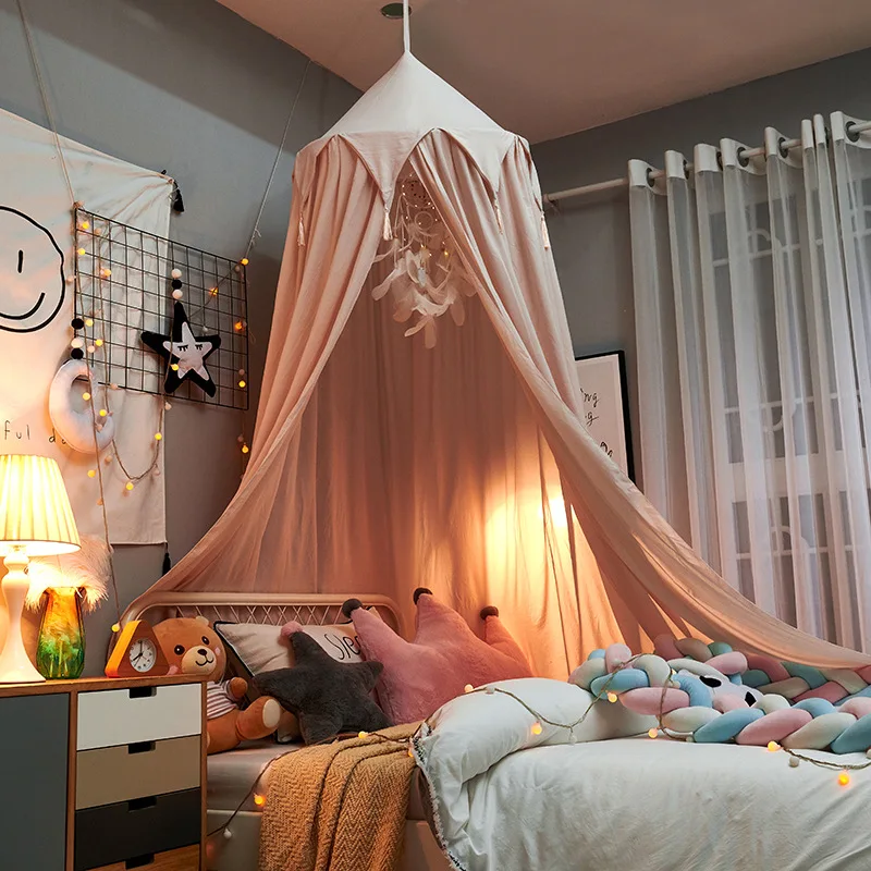 Mosquito Net for Baby Children Crib Bed Tent Linens & Beddings Color: Tassel light pink Mosquito Net for Baby Children Crib Bed Tent Linens & Beddings Color: Tassel light pink