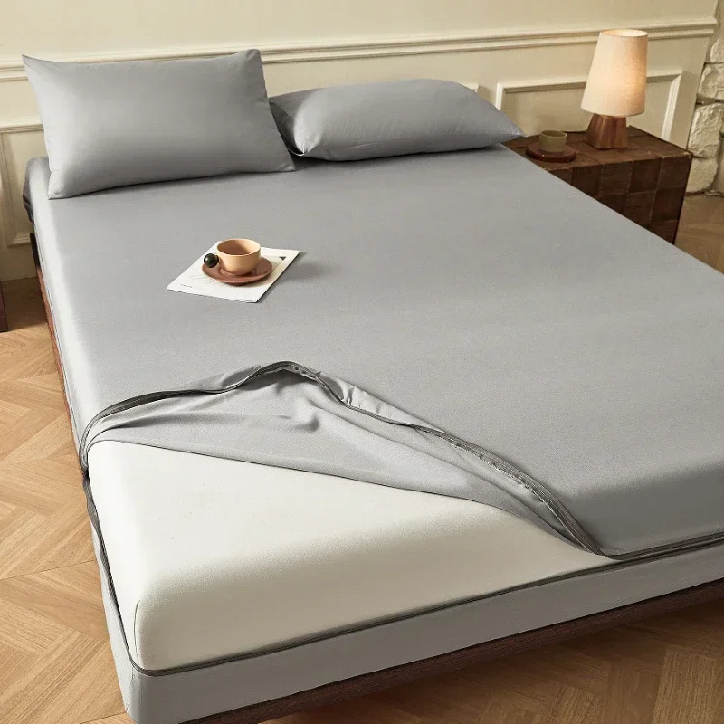 NEW 1PC Nano Waterproof Anti-Slip Mattress Protector 6-Sided Zipper Encasement Silent Breathable Bed Cover for Home Bedroom NEW 1PC Nano Waterproof Anti-Slip Mattress Protector 6-Sided Zipper Encasement Silent Breathable Bed Cover for Home Bedroom