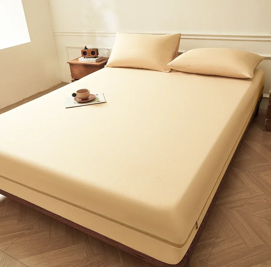 NEW 1PC Nano Waterproof Anti-Slip Mattress Protector 6-Sided Zipper Encasement Silent Breathable Bed Cover for Home Bedroom NEW 1PC Nano Waterproof Anti-Slip Mattress Protector 6-Sided Zipper Encasement Silent Breathable Bed Cover for Home Bedroom