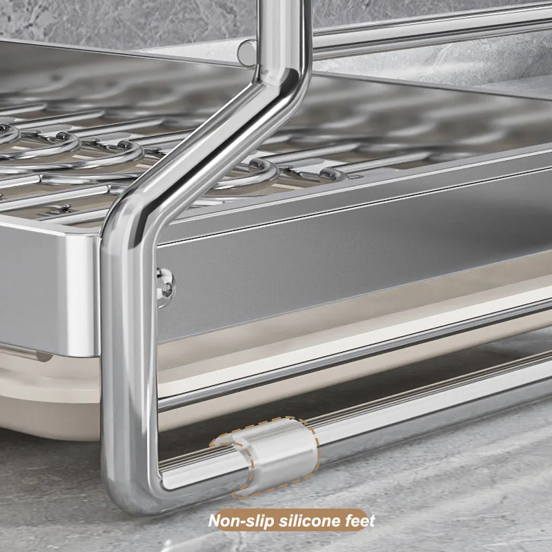 New Dish Drainer Kitchen Storage Organization Stainless Steels Drainer Kitchen Dishes Kitchenware Tableware Drainer Board Rack