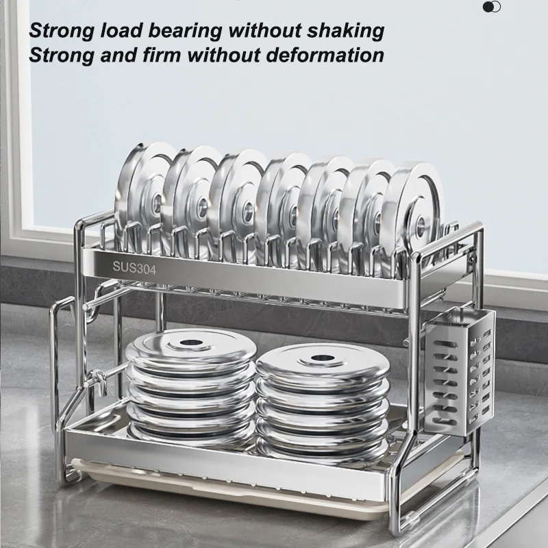 New Dish Drainer Kitchen Storage Organization Stainless Steels Drainer Kitchen Dishes Kitchenware Tableware Drainer Board Rack