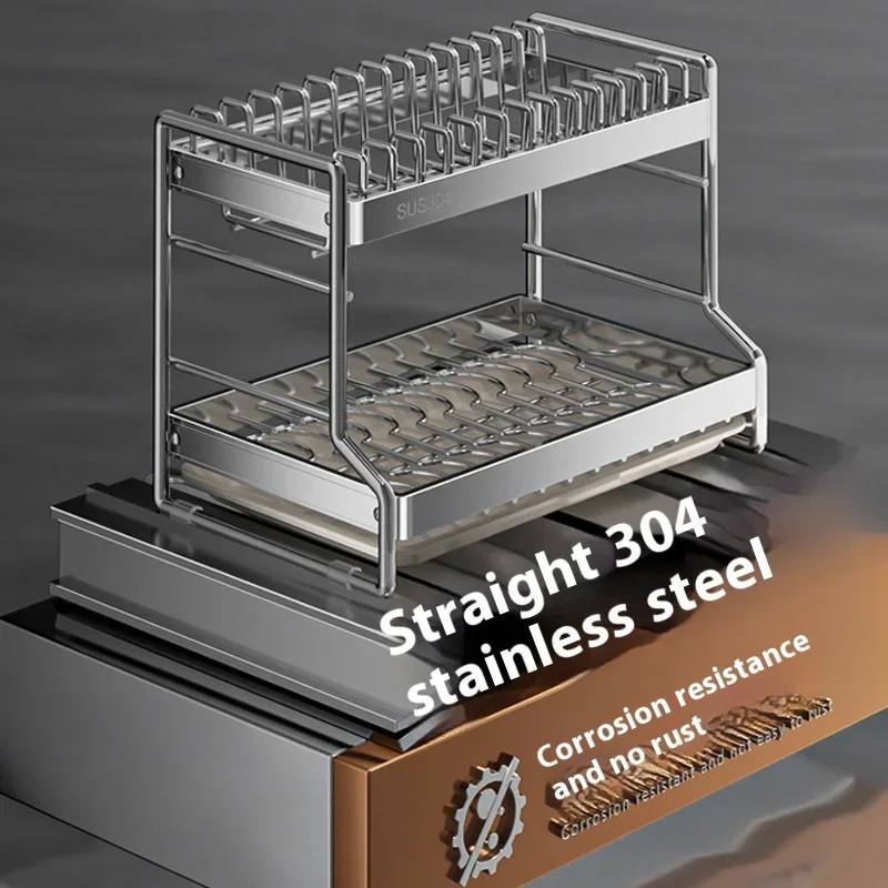 New Dish Drainer Kitchen Storage Organization Stainless Steels Drainer Kitchen Dishes Kitchenware Tableware Drainer Board Rack New Dish Drainer Kitchen Storage Organization Stainless Steels Drainer Kitchen Dishes Kitchenware Tableware Drainer Board Rack