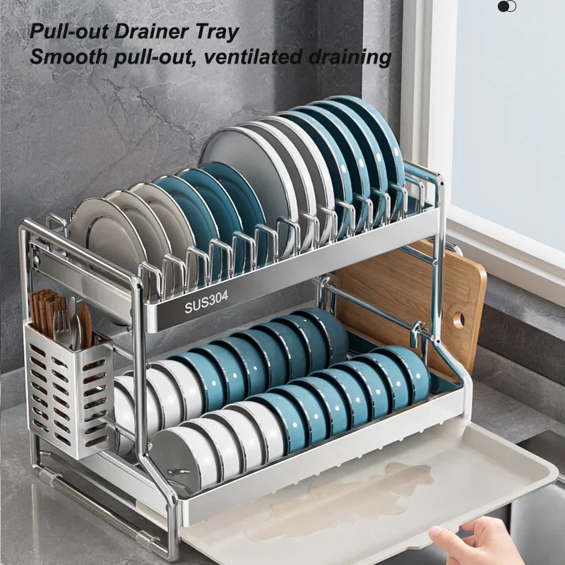 New Dish Drainer Kitchen Storage Organization Stainless Steels Drainer Kitchen Dishes Kitchenware Tableware Drainer Board Rack New Dish Drainer Kitchen Storage Organization Stainless Steels Drainer Kitchen Dishes Kitchenware Tableware Drainer Board Rack