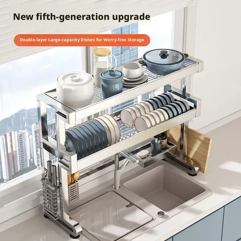 Over Sink Dish Drying Rack Stainless Steel Kitchen Gadgets Over Sink Dish Drying Rack Stainless Steel Kitchen Gadgets