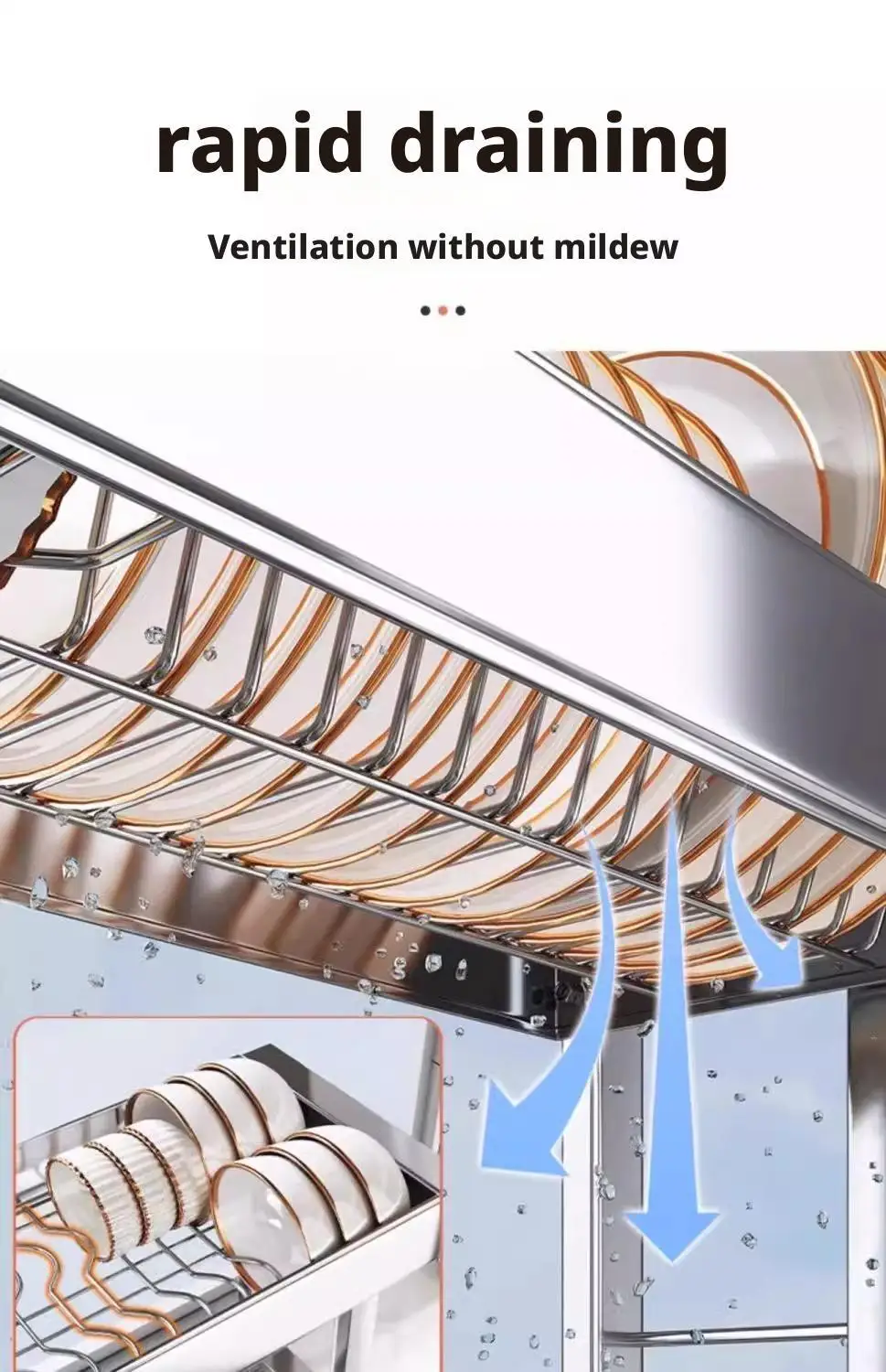 Over Sink Dish Drying Rack Stainless Steel Expandable Drain Bowl Holder Shelf Kitchen Counter Dish Storage Rack Hanger Shelves