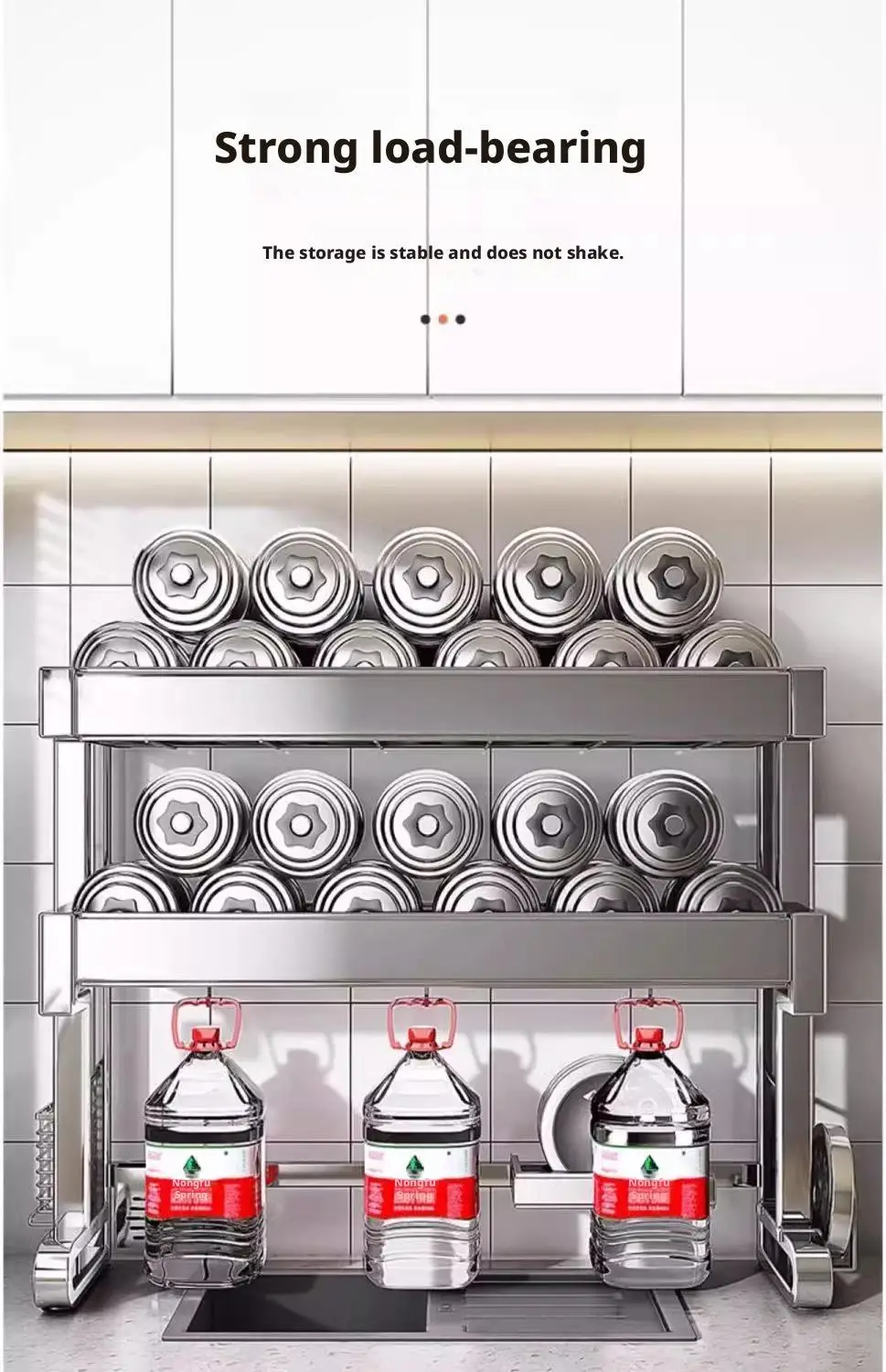Over Sink Dish Drying Rack Stainless Steel Expandable Drain Bowl Holder Shelf Kitchen Counter Dish Storage Rack Hanger Shelves
