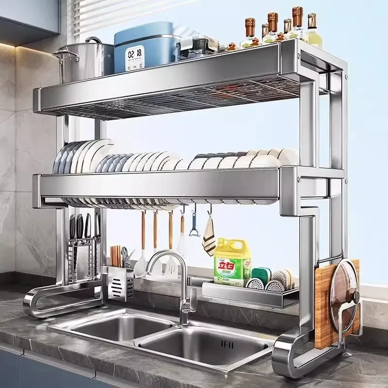 Over Sink Dish Drying Rack Stainless Steel Kitchen Gadgets Over Sink Dish Drying Rack Stainless Steel Kitchen Gadgets