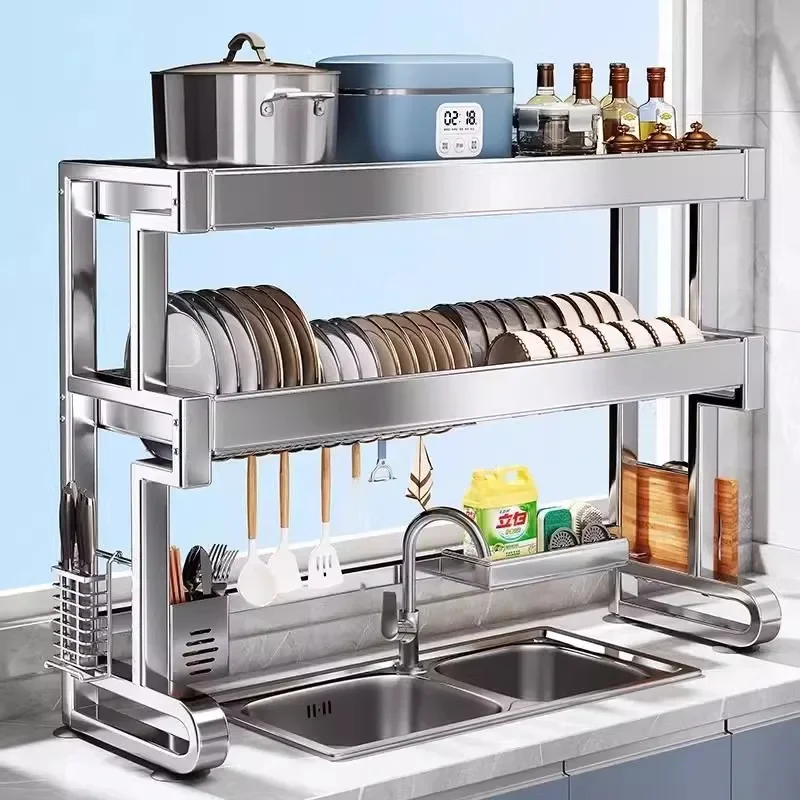 Over Sink Dish Drying Rack Stainless Steel Kitchen Gadgets Over Sink Dish Drying Rack Stainless Steel Kitchen Gadgets