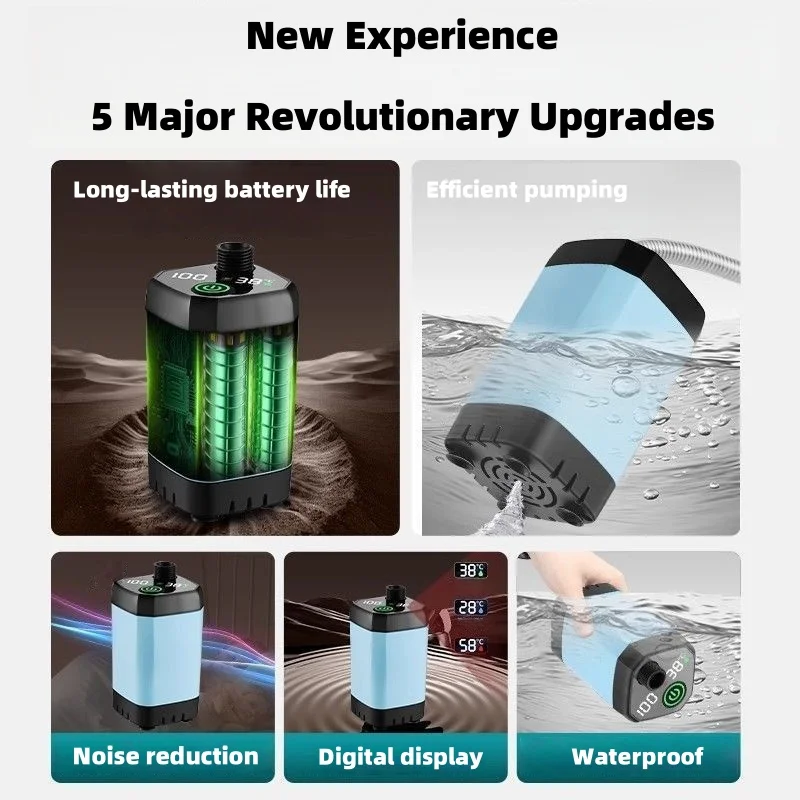 Portable Outdoor Electric Shower Unit, with Long Battery Life, Suitable for Use in Camping, Bathrooms, and Construction Sites. Shower Upgrades Portable Outdoor Electric Shower Unit, with Long Battery Life, Suitable for Use in Camping, Bathrooms, and Construction Sites. Shower Upgrades