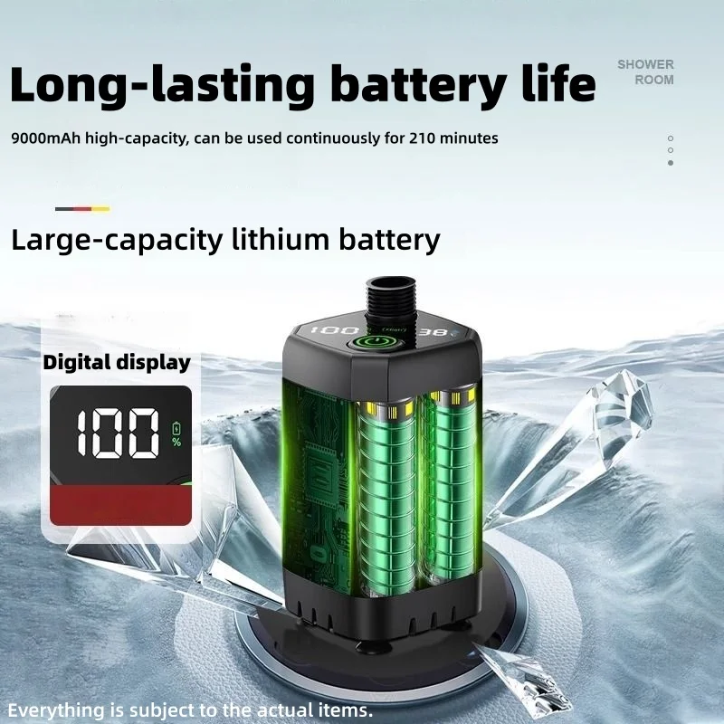 Portable Outdoor Electric Shower Unit, with Long Battery Life, Suitable for Use in Camping, Bathrooms, and Construction Sites.