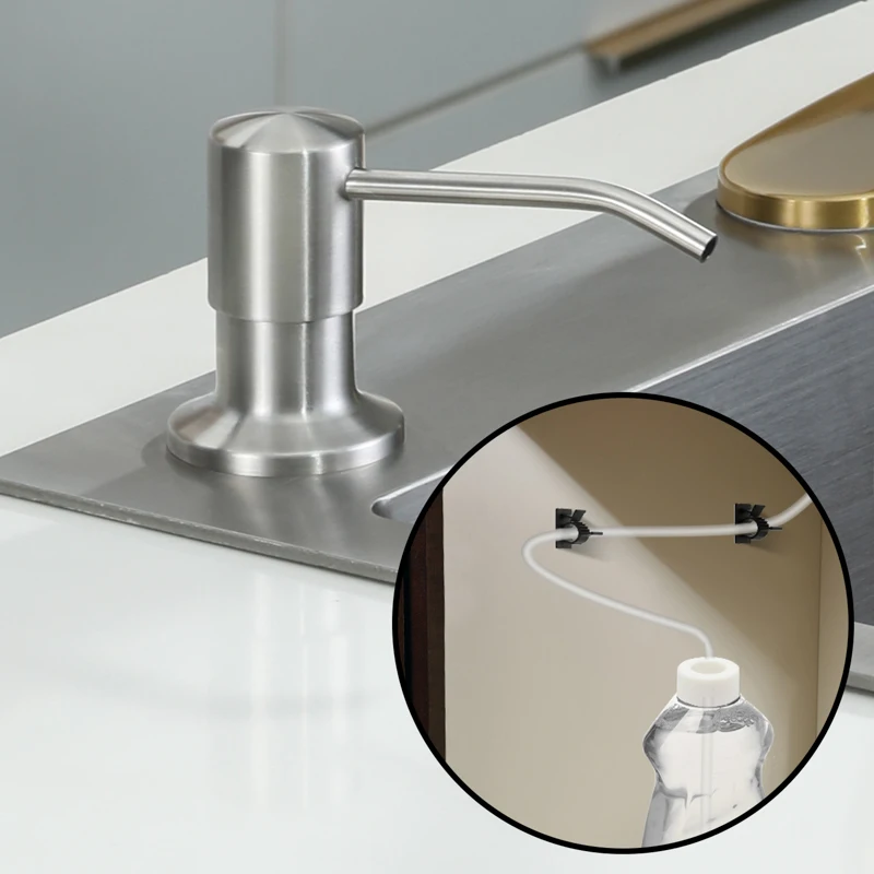 Soap Dispenser Extension Tube Kit For Kitchen Accessories Bathroom Stainless Steel Built In Liquid Soap Detergent Dispensers Soap Dispenser Extension Tube Kit For Kitchen Accessories Bathroom Stainless Steel Built In Liquid Soap Detergent Dispensers
