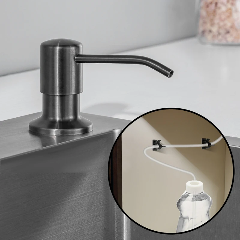Soap Dispenser Extension Tube Kit For Kitchen Accessories Bathroom Stainless Steel Built In Liquid Soap Detergent Dispensers Soap Dispenser Extension Tube Kit For Kitchen Accessories Bathroom Stainless Steel Built In Liquid Soap Detergent Dispensers