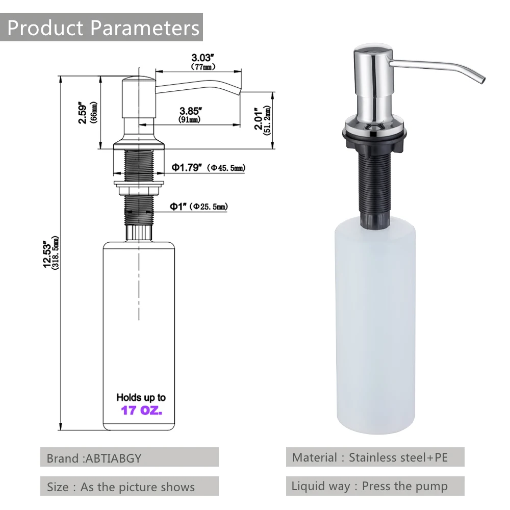 Soap Dispenser Extension Tube Kit For Kitchen Accessories Bathroom Stainless Steel Built In Liquid Soap Detergent Dispensers Soap Dispenser Extension Tube Kit For Kitchen Accessories Bathroom Stainless Steel Built In Liquid Soap Detergent Dispensers
