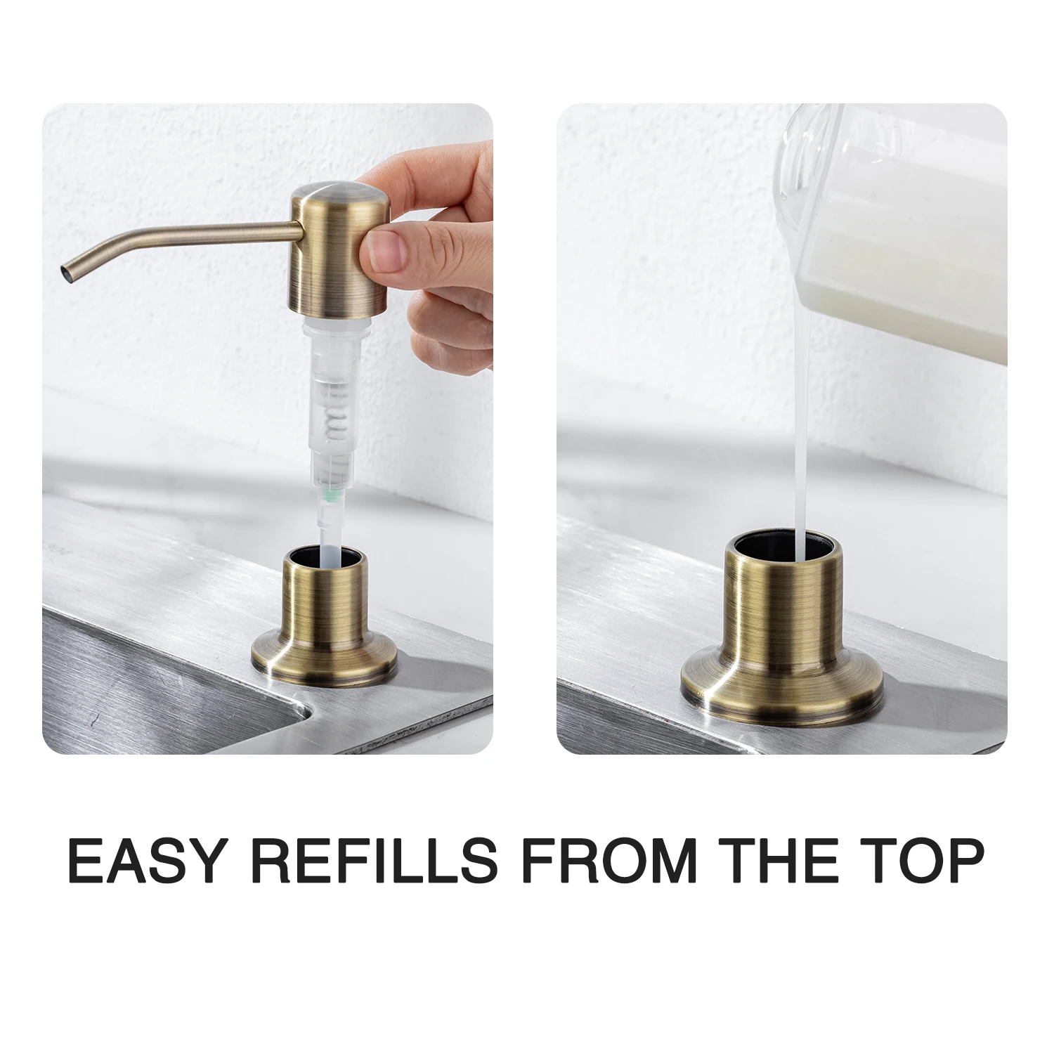 Soap Dispenser Extension Tube Kit For Kitchen Accessories Bathroom Stainless Steel Built In Liquid Soap Detergent Dispensers Soap Dispenser Extension Tube Kit For Kitchen Accessories Bathroom Stainless Steel Built In Liquid Soap Detergent Dispensers