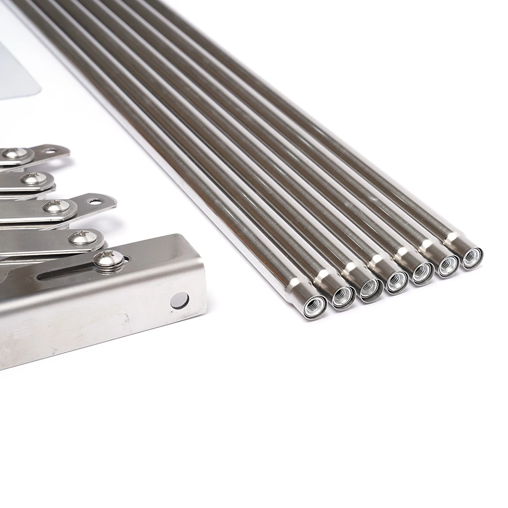 Stainless Steel Wall Mounted Laundry Drying Rack Length Adjustable 42~80cm, Foldable Towel Holder Bathroom Easy To Install