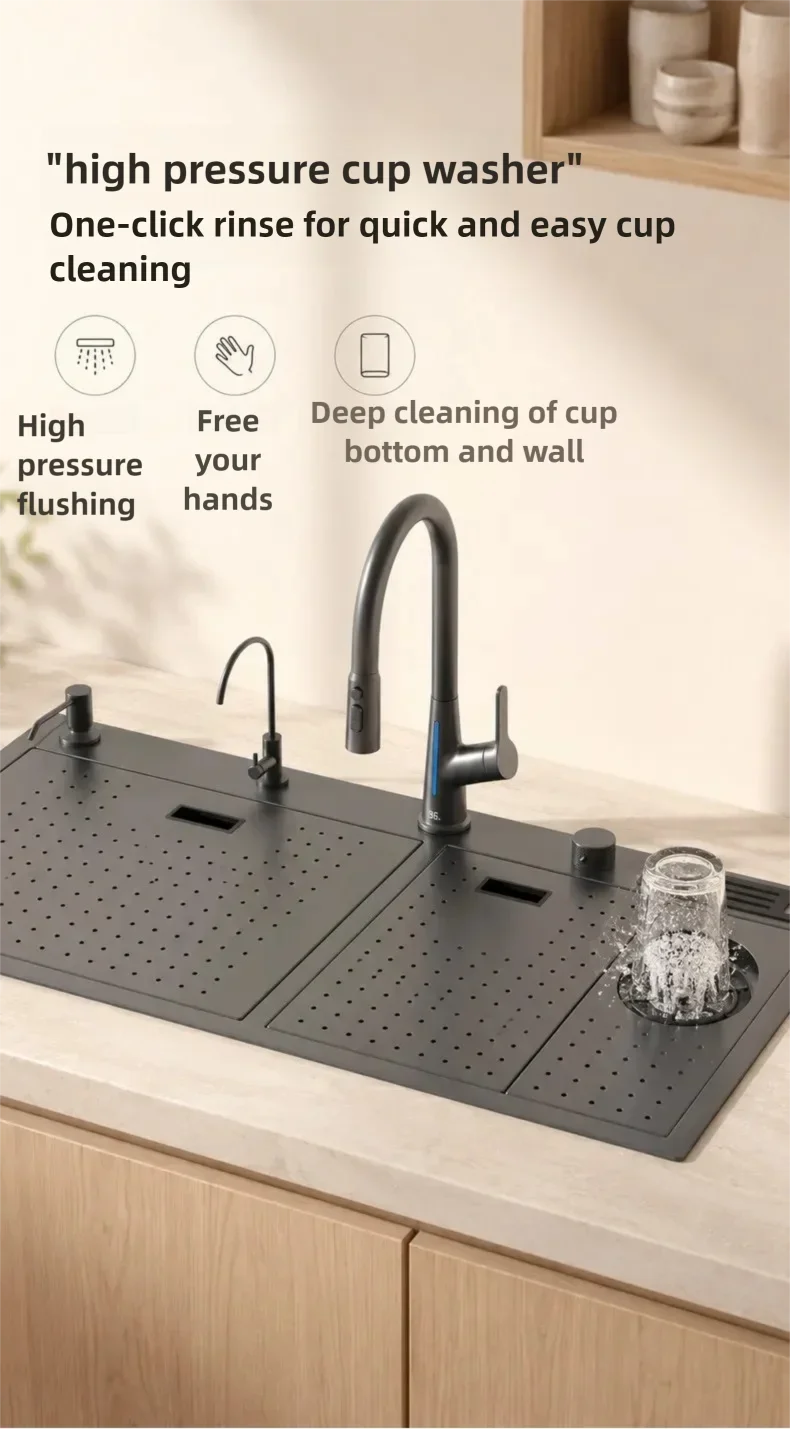 Stainless Steel Waterfall Kitchen Sink Stainless Steel Waterfall Kitchen Sink