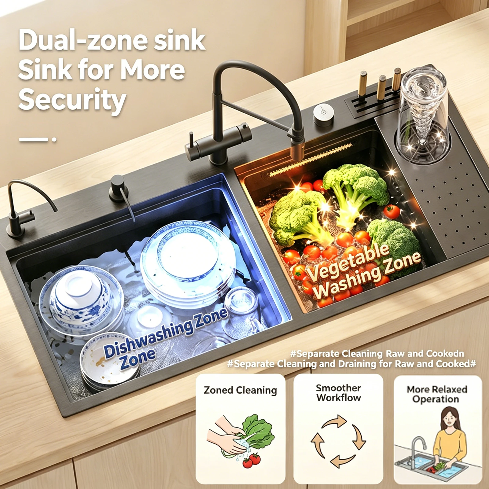 Stainless Steel Waterfall Kitchen Sink Kitchen Gadgets Stainless Steel Waterfall Kitchen Sink Kitchen Gadgets