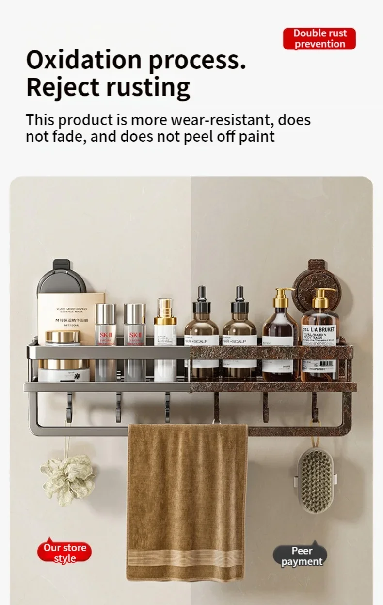 Suction Cup Bathroom Shelf,No Drill Wall Mounted Shower Organizer for Toiletries,Adhesive-Free Toilet Storage Rack for Washbasin Suction Cup Bathroom Shelf,No Drill Wall Mounted Shower Organizer for Toiletries,Adhesive-Free Toilet Storage Rack for Washbasin