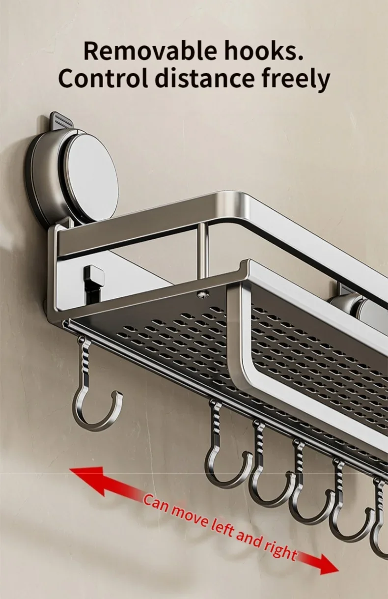 Suction Cup Bathroom Shelf,No Drill Wall Mounted Shower Organizer for Toiletries,Adhesive-Free Toilet Storage Rack for Washbasin Suction Cup Bathroom Shelf,No Drill Wall Mounted Shower Organizer for Toiletries,Adhesive-Free Toilet Storage Rack for Washbasin