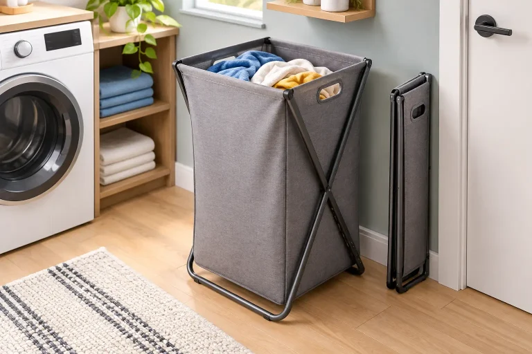 Folding Laundry Hamper for Small Spaces