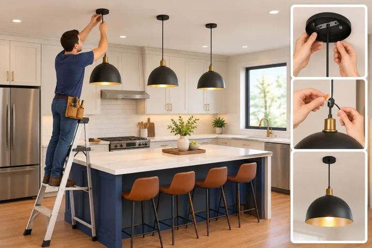 How to Install Pendant Lighting Over an Island