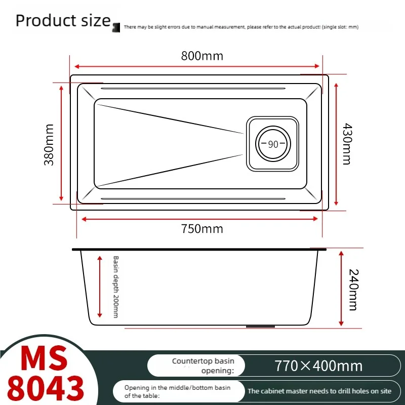 316L Stainless Steels Kitchen Sink