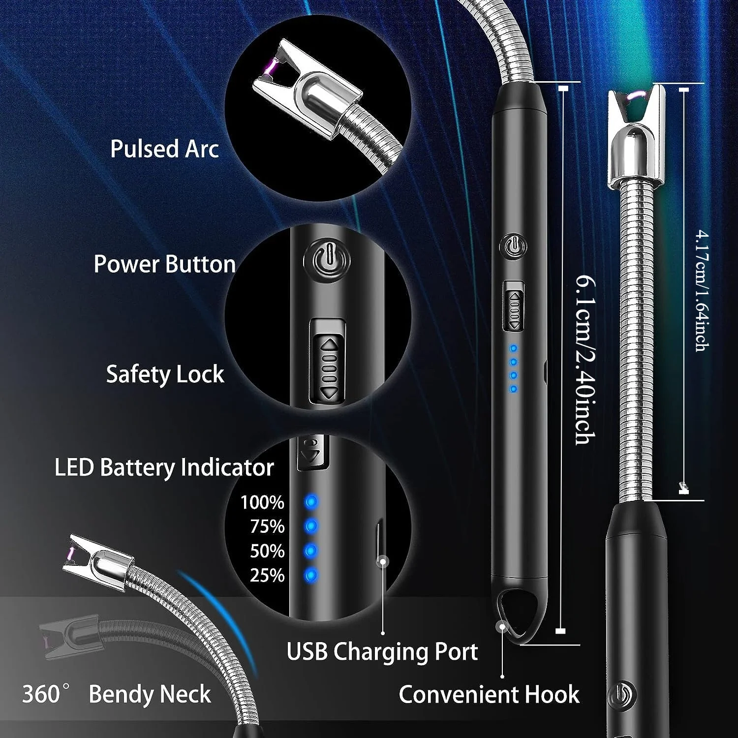 3pcs Rechargeable Electric Lighters Lighting 3pcs Rechargeable Electric Lighters Lighting