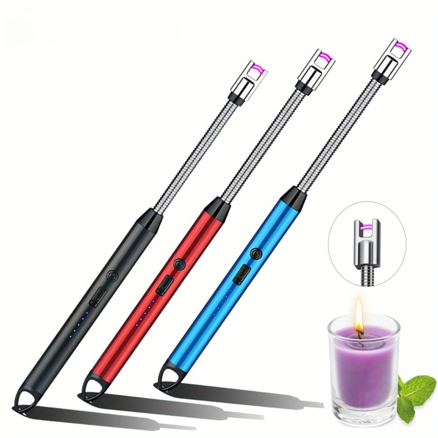 3pcs Rechargeable Electric Lighters Lighting Color: JL891-3PCS-BBR Ships From: United States 3pcs Rechargeable Electric Lighters Lighting Color: JL891-3PCS-BBR Ships From: United States