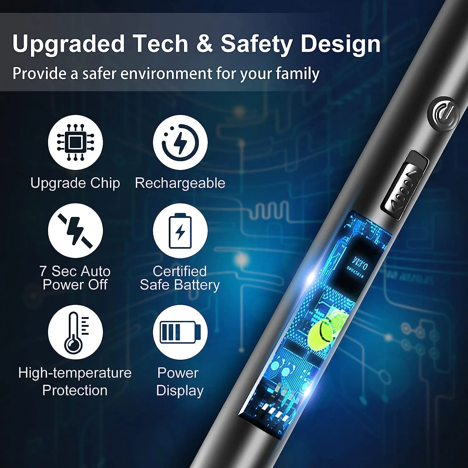 3pcs Rechargeable Electric Lighters, TYPE-C Plasma Arc Kitchen Lighter, Windproof Arc Lighter, Candle Lighter, BBQ Grill Lighter 3pcs Rechargeable Electric Lighters, TYPE-C Plasma Arc Kitchen Lighter, Windproof Arc Lighter, Candle Lighter, BBQ Grill Lighter