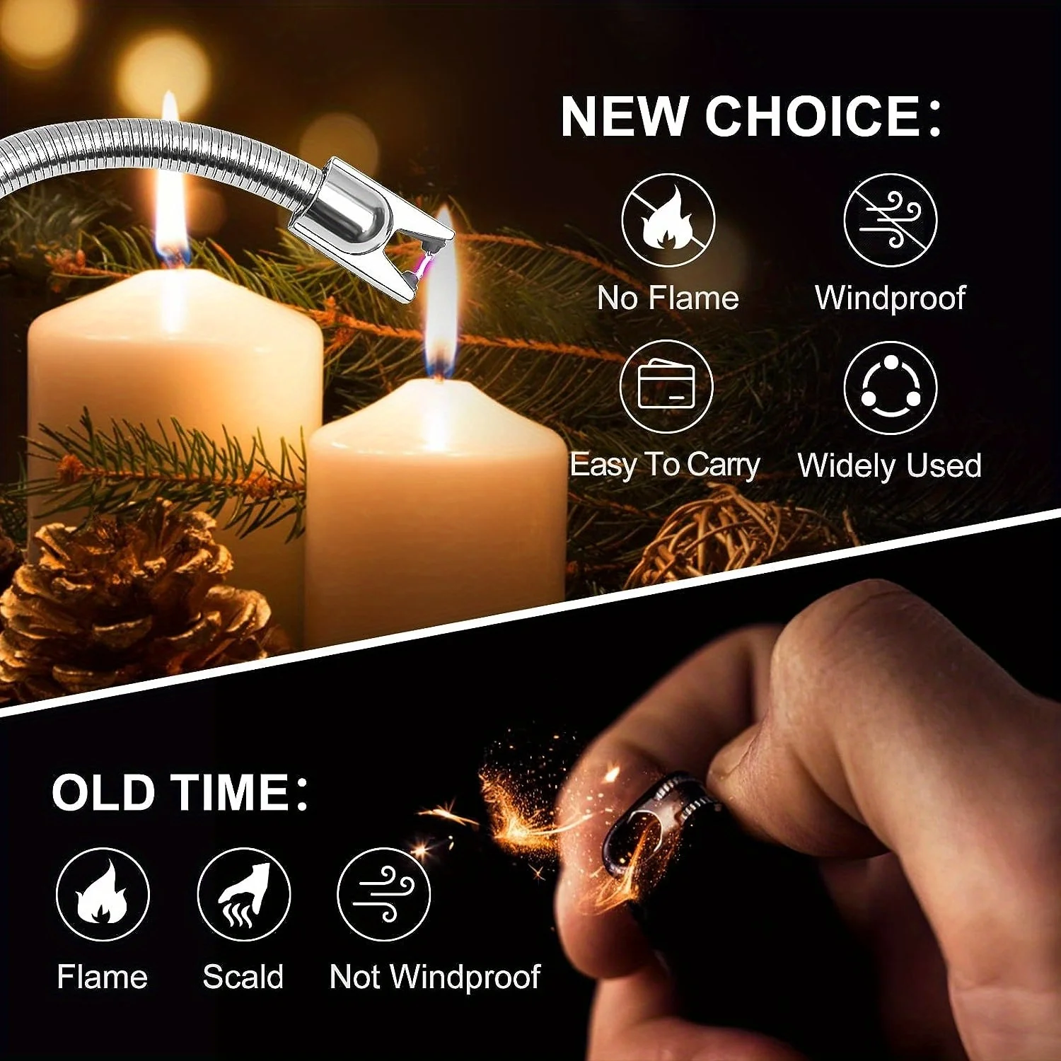 3pcs Rechargeable Electric Lighters, TYPE-C Plasma Arc Kitchen Lighter, Windproof Arc Lighter, Candle Lighter, BBQ Grill Lighter 3pcs Rechargeable Electric Lighters, TYPE-C Plasma Arc Kitchen Lighter, Windproof Arc Lighter, Candle Lighter, BBQ Grill Lighter