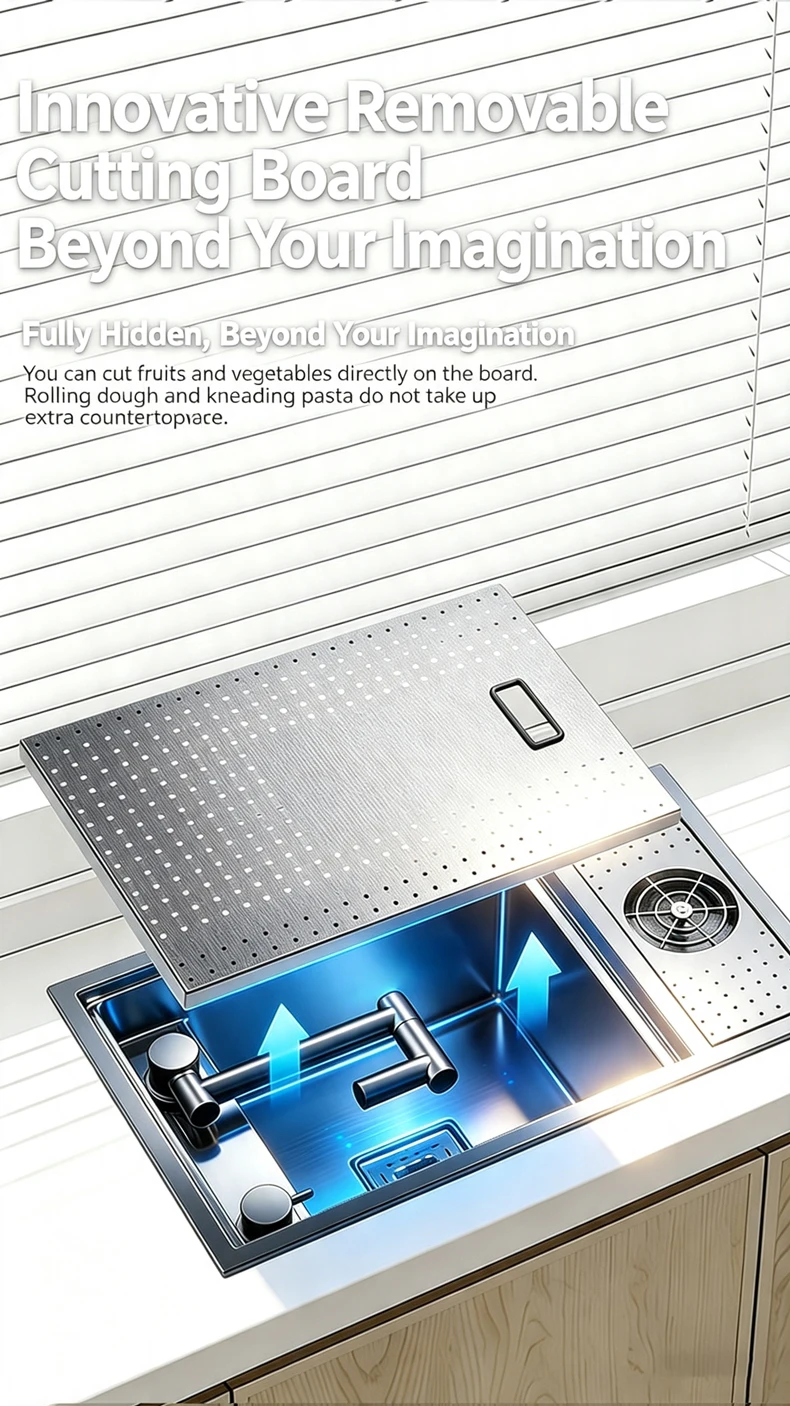 Cup Washer Hidden Bar Sinks With Lid MultifunctionalStainless Steel Kitchen Sink Single Slot Undermount Bowl Cup Washer Hidden Bar Sinks With Lid MultifunctionalStainless Steel Kitchen Sink Single Slot Undermount Bowl