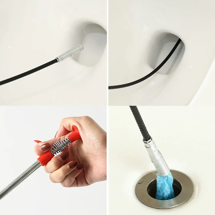 1/3PC 60/90/160cm Multifunctional Spring Pipe Dredge Tool With Grapple Hook Sewer Dredge Pipeline Toilet Kitchen Cleaning Tools 1/3PC 60/90/160cm Multifunctional Spring Pipe Dredge Tool With Grapple Hook Sewer Dredge Pipeline Toilet Kitchen Cleaning Tools