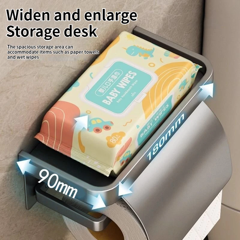 Bathroom Toilet Paper Roll Holder Wall Mounted Waterproof Tissue Box Aluminum Material Bathroom Decorative Tissue Holder Bathroom Toilet Paper Roll Holder Wall Mounted Waterproof Tissue Box Aluminum Material Bathroom Decorative Tissue Holder
