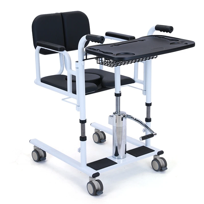 Factory Direct 2026 Disabled Patient Lift Transfer Chair with Wheels Bed Patient Transfer Lift Chair Elderly