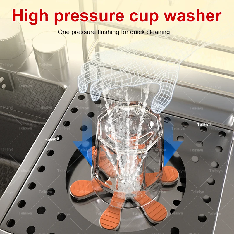 Modern Stainless Steel Waterfall Kitchen Sink Multifunctional Sinks Large Single Bowl With Trash Can Dish Vegetable Wash Modern Stainless Steel Waterfall Kitchen Sink Multifunctional Sinks Large Single Bowl With Trash Can Dish Vegetable Wash
