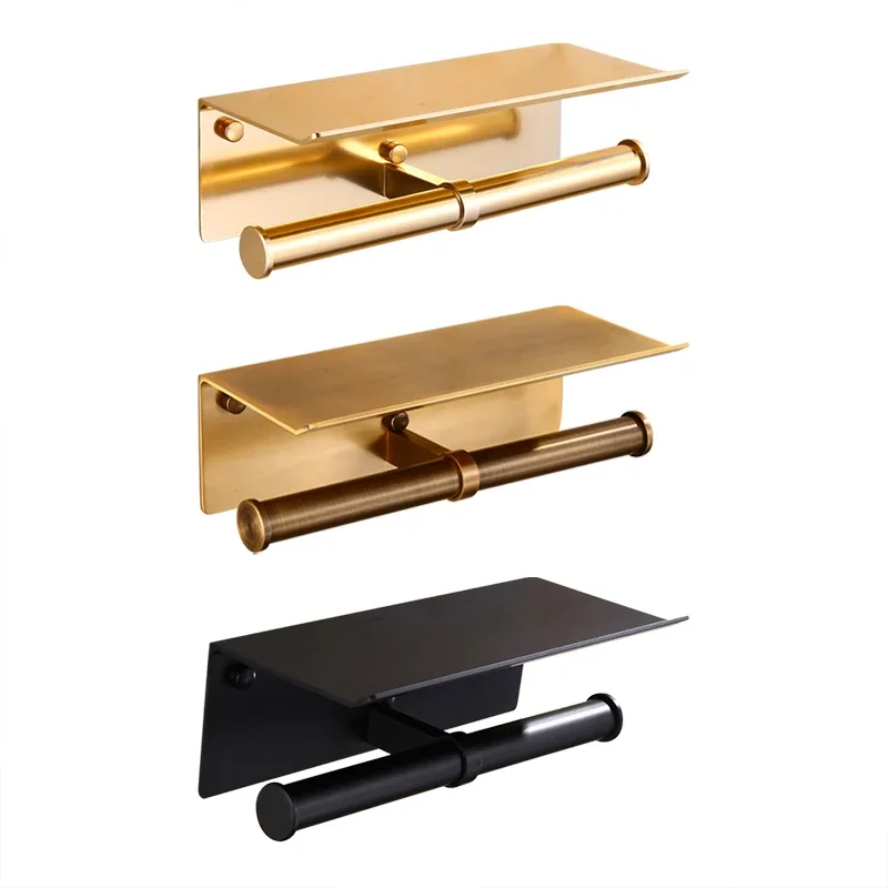 Multi-Functional Toilet Roll Paper Holder with Shelf Multi-Functional Toilet Roll Paper Holder with Shelf