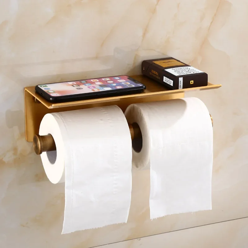 Multi-Functional Toilet Roll Paper Holder with Shelf Multi-Functional Toilet Roll Paper Holder with Shelf