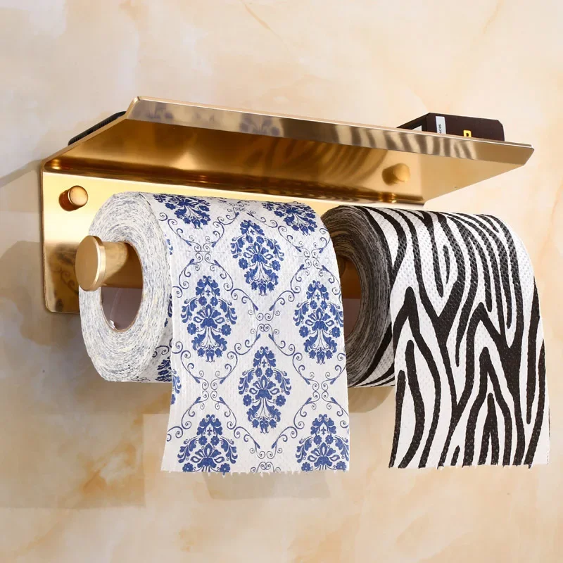 Multi-Functional Toilet Roll Paper Holder with Shelf Multi-Functional Toilet Roll Paper Holder with Shelf