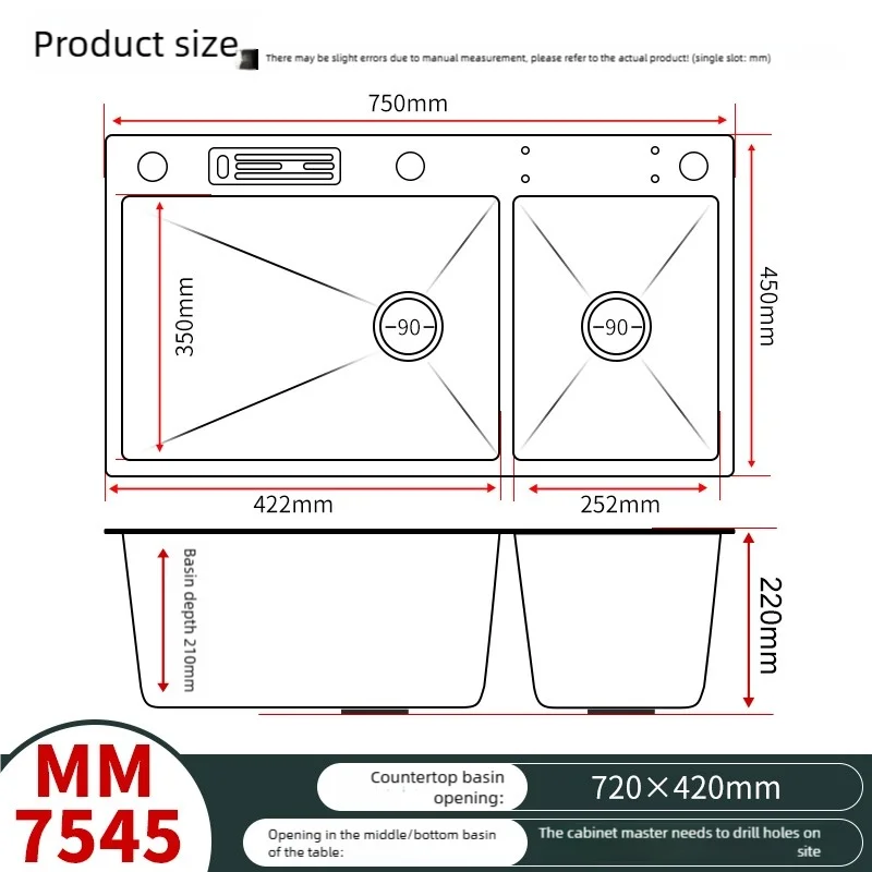 Multifunctional Waterfall Outlet Kitchen Sink Gray Dish and Vegetable Wash Basin Multifunctional Waterfall Outlet Kitchen Sink Gray Dish and Vegetable Wash Basin