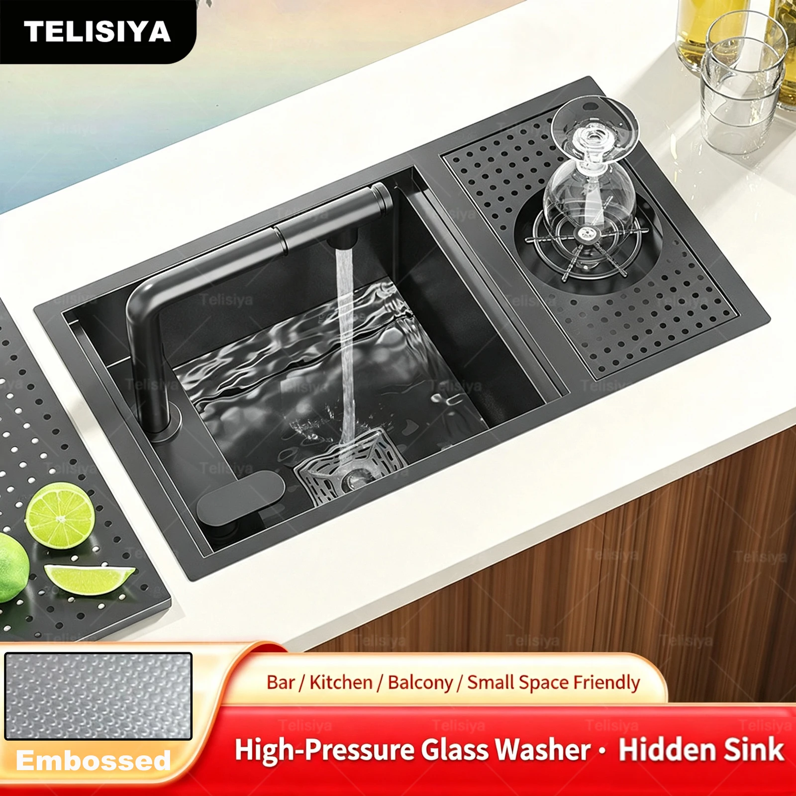 MultifunctionalStainless Steel Kitchen Sink Single Slot Undermount Bowl Kitchen Gadgets MultifunctionalStainless Steel Kitchen Sink Single Slot Undermount Bowl Kitchen Gadgets