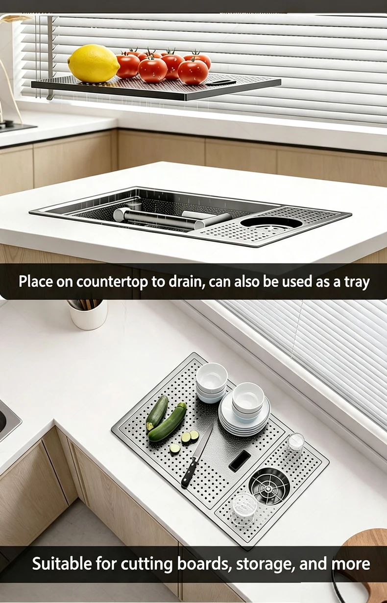 Cup Washer Hidden Bar Sinks With Lid MultifunctionalStainless Steel Kitchen Sink Single Slot Undermount Bowl Cup Washer Hidden Bar Sinks With Lid MultifunctionalStainless Steel Kitchen Sink Single Slot Undermount Bowl