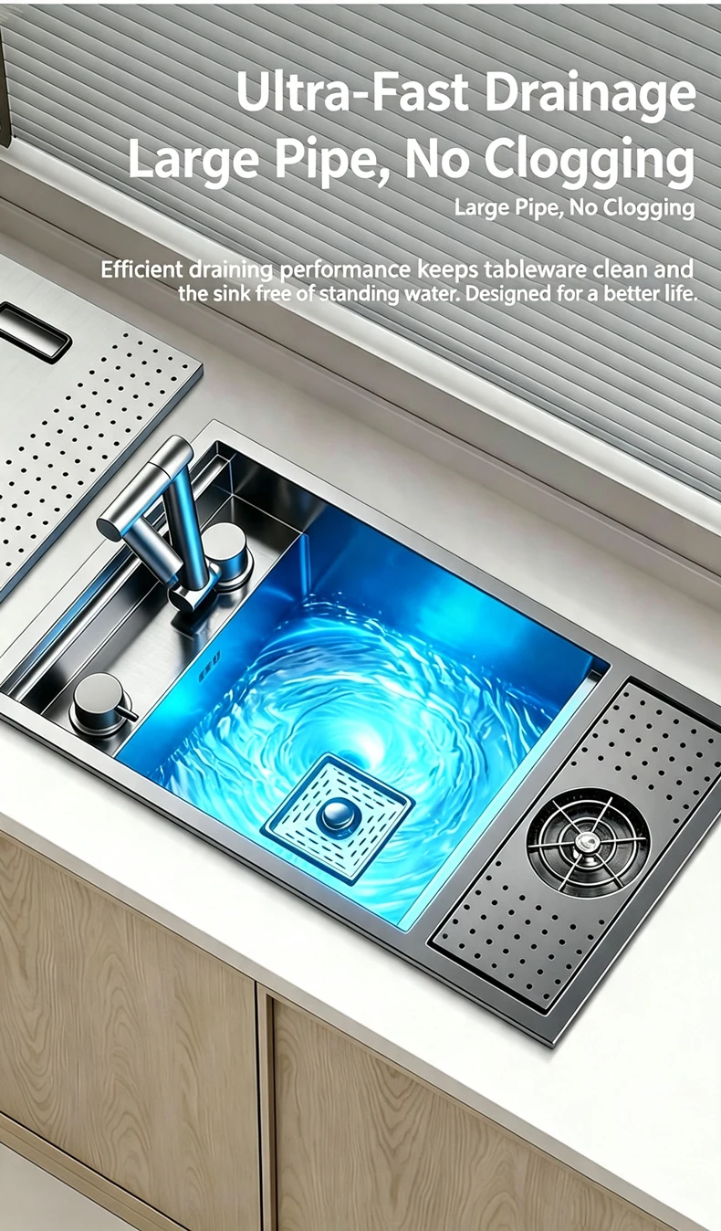 Cup Washer Hidden Bar Sinks With Lid MultifunctionalStainless Steel Kitchen Sink Single Slot Undermount Bowl Cup Washer Hidden Bar Sinks With Lid MultifunctionalStainless Steel Kitchen Sink Single Slot Undermount Bowl