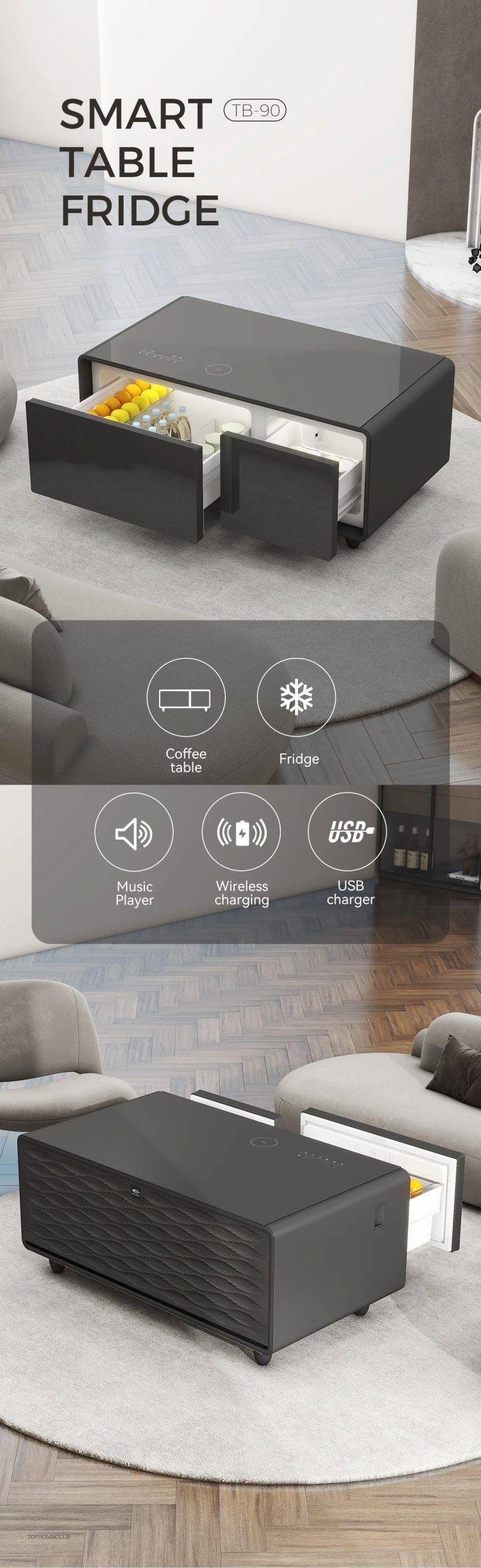 Newly Designed Coffee Table with Fridge Drawers and Cooling Storage Smart Table Living Room Smart Coffee Table Newly Designed Coffee Table with Fridge Drawers and Cooling Storage Smart Table Living Room Smart Coffee Table