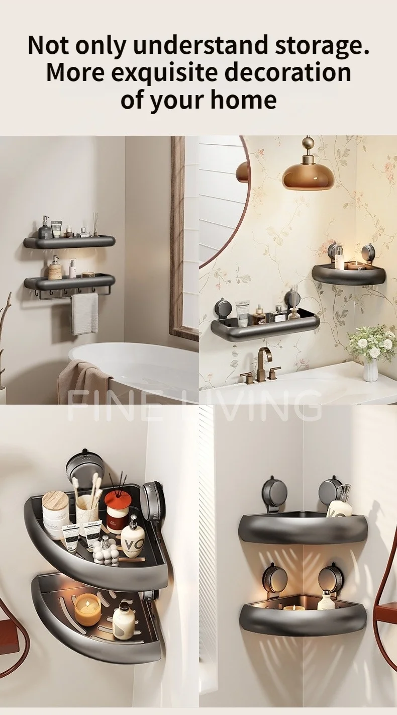 No Drill Suction Cup Adhesive Bathroom Rack Bathroom Shelf Toilet Aluminum Hanging Rack Bathroom Organizer Hang On The Wall No Drill Suction Cup Adhesive Bathroom Rack Bathroom Shelf Toilet Aluminum Hanging Rack Bathroom Organizer Hang On The Wall