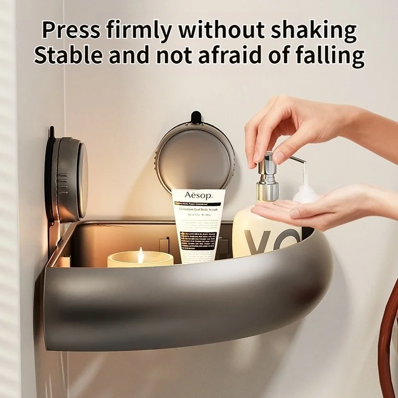 No Drill Suction Cup Adhesive Bathroom Rack Bathroom Shelves No Drill Suction Cup Adhesive Bathroom Rack Bathroom Shelves